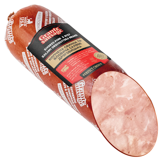 Smoked Salami Pork&Beef "Drohobytska" Brand, Chunk, VP